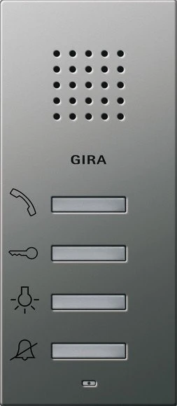 Gira System 55 Wohnungsstation AP, Innenstation, Aufputz, Edelstahl