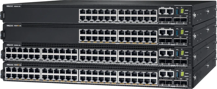 Dell EMC Networking N Series PowerSwitch N2200 Rackmount 2.5G Managed Stacking Switch, 48x RJ-45, 4x SFP28, Front to Back Airflow