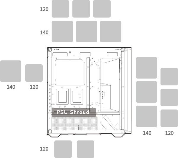 Cougar MX600 RGB, Glasfenster