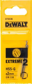 DeWalt DT5036 Extreme 2 HSS-G Spiralbohrer, 2x24x49mm, 2 Stück