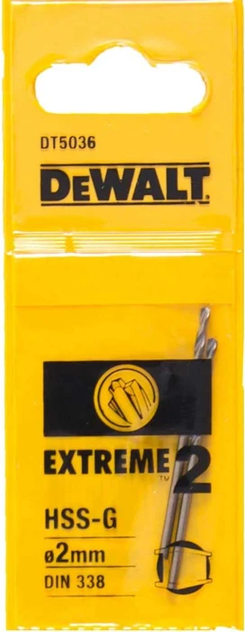 DeWalt DT5036 Extreme 2 HSS-G Spiralbohrer, 2x24x49mm, 2 Stück