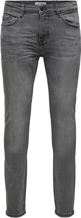 ONLY & SONS Skinny Low Warp Jeans grey denim (Herren)