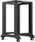 Lanberg Open Rack Series 19" Open Frame Rack 18HE, 4-Pfosten, mit Rollen, Flat Pack, tiefenverstellbar, 430-590mm, RAL 9004, 800mm tief Vorschaubild
