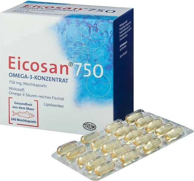 Eicosan 750 Omega-3-Konzentrat Weichkapseln, 240 Stück