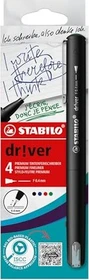 STABILO dr!ver F schwarz/blau/rot/grün, 4er-Set