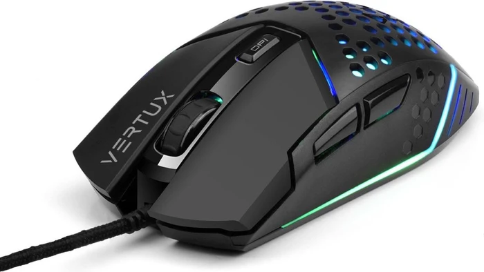 Vertux Katana Hex-Shell RGB Gaming Mouse, schwarz, USB