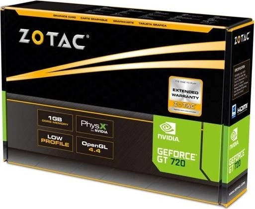 Zotac GeForce GT 720, 1GB GDDR5, VGA, DVI, HDMI