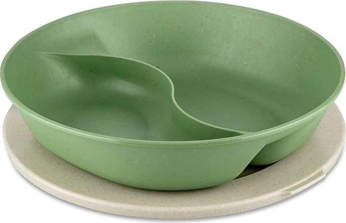 koziol Connect Separee Menü mit Deckel Teller 1.5l nature leaf green