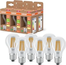 Osram Ledvance LED Classic A 100 Filament 7.2W/827 E27 Clear, 6 Stück