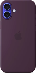 Apple Silikon Case mit MagSafe für iPhone 16 Plus Pflaume