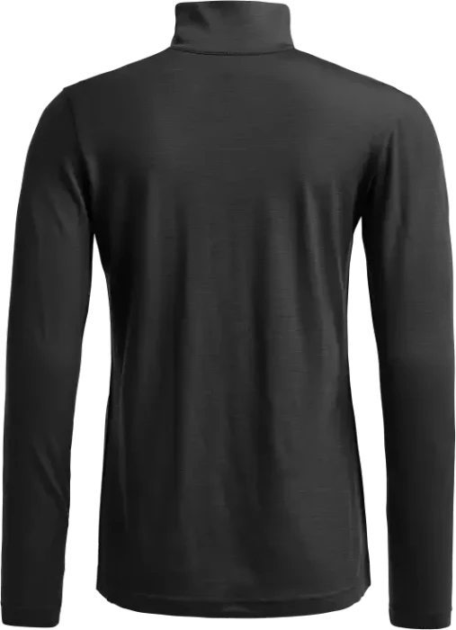Ortovox 185 Rock'n'Wool Zip Neck Funktionsshirt langarm black raven (Damen)