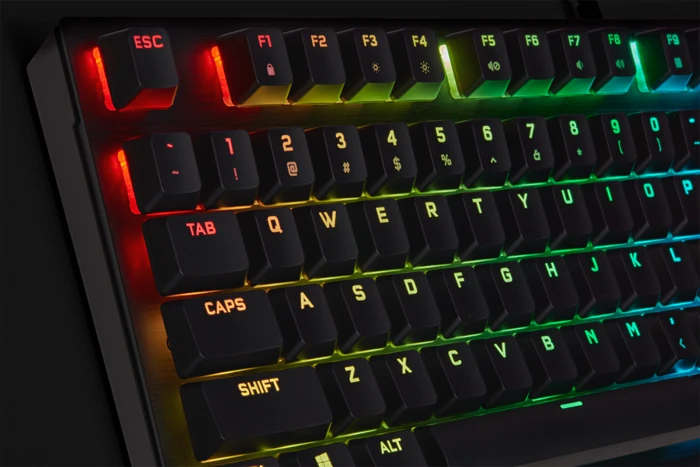 Corsair K60 RGB PRO Low Profile, MX LOW PROFILE RGB SPEED, USB, DE