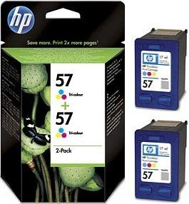 HP Druckkopf mit Tinte 57 dreifarbig, 2er-Pack