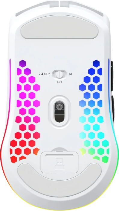 White Shark Cador Wireless Gaming Mouse, weiß, USB/Bluetooth