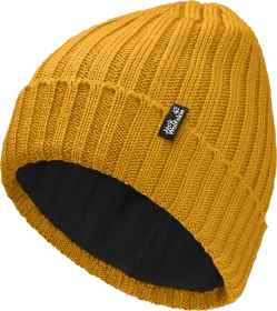 Jack Wolfskin Rib Knit Beanie burly yellow jw