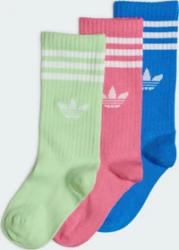 adidas Crew Socken semi green spark/blue bird/pink fusion, 3 Paare (Junior)