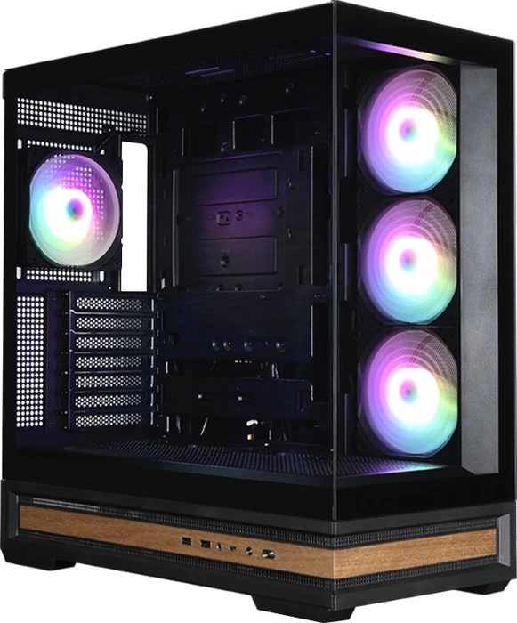 Zalman P40 NAMU Black, schwarz, Glasfenster
