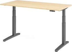 Hammerbacher Ergonomic Aktiv XBHM16 elektrisch höhenverstellbarer Sitz-Steh-Schreibtisch 160x80cm Ahorn/graphit