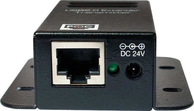 LogiLink Cat.5 Extender, schwarz, 4x USB-A 2.0, RJ-45, USB-B 2.0 [Buchse]