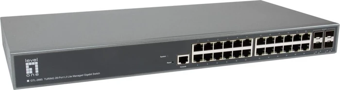 LevelOne GTL Turing Rackmount Gigabit Managed Switch, 24x RJ-45, 4x SFP+
