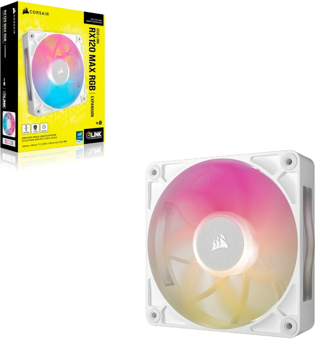 Corsair iCUE LINK RX120 Max RGB Expansion Kit, weiß, 120mm