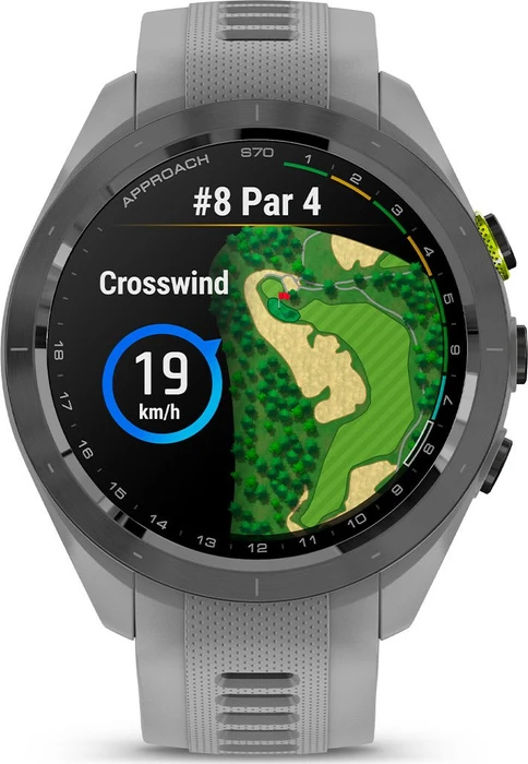 Garmin Approach S70 42mm GPS-Golfuhr black ceramic/powder grey