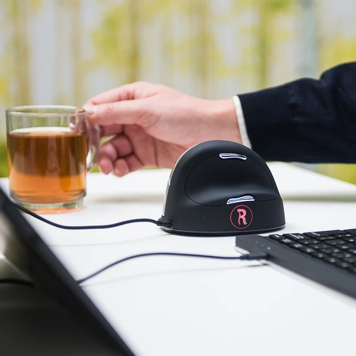 R-Go HE Break Mouse Vertikale Maus groß, USB