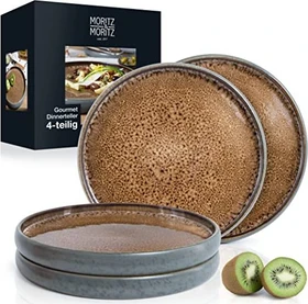 Moritz & Moritz SOLID Speiseteller beige reaktiv, 4 Stück