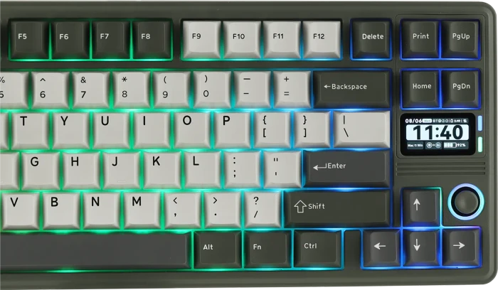 Epomaker RT85 Wireless, Green White, LEDs RGB, hot-swap, Epomaker Wisteria V2, USB/Bluetooth, US