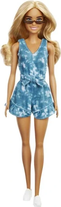 Mattel Barbie - Fashionistas Puppe blond im Tie-Dye-Kleid