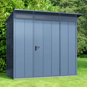 EcoStar Elegant Premiumline Typ 1 Gerätehaus taubenblau