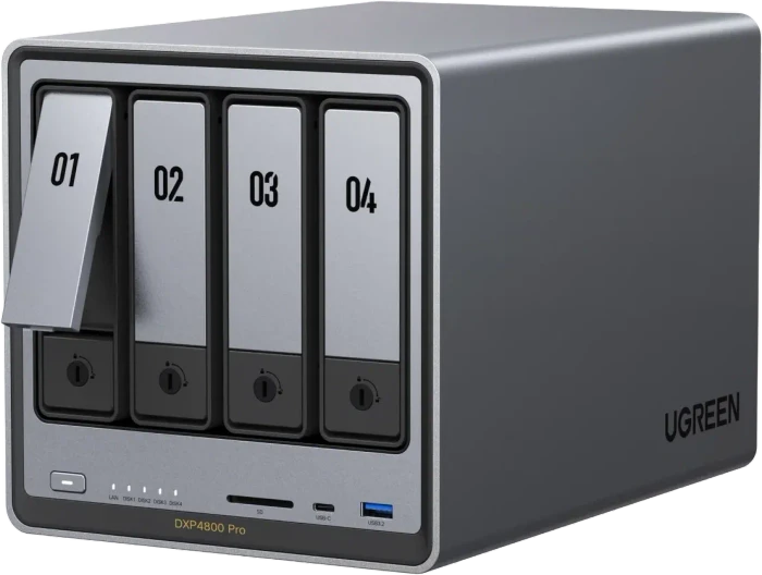 Ugreen NASync DXP4800 Pro, 8GB RAM, 1x RJ-45 10GBase-T, 1x RJ-45 2.5GBase-T