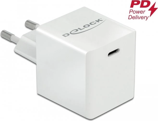 DeLOCK USB Ladegerät 1x USB USB-C PD 3.0 kompakt 40W weiß