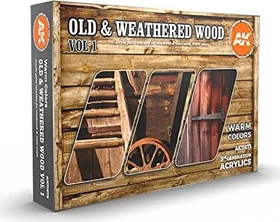 AK-Interactive 3rd Gen Acrylic Colors Old & Weathered Wood Vol1 Farbset, 6-tlg.