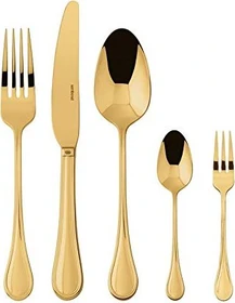 Sambonet Royal Edelstahl PVD Besteck-Set gold, 60-tlg.