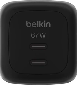 Belkin BoostCharge Pro Ladegerät 2-Port USB-C GaN 67W schwarz
