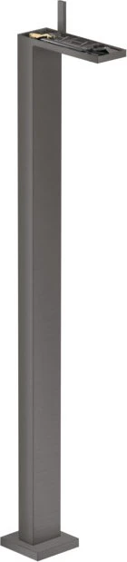 Hansgrohe Axor MyEdition Waschbeckenarmatur bodenstehend mit Push-Open Ablaufgarnitur ohne Platte brushed black chrome
