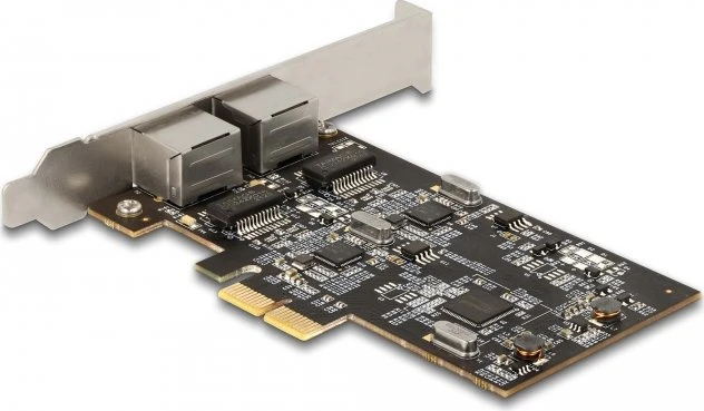 DeLOCK 2.5G LAN-Adapter, 2x RJ-45, PCIe 2.1 x2