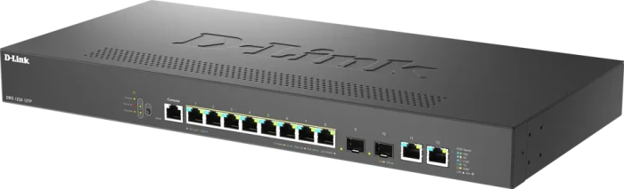 D-Link DMS-1250 Rackmount 2.5G Smart Switch, 10x RJ-45, 2x SFP+, 240W PoE+