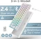 RK Royal Kludge RK61 60% Wireless, weiß, LEDs RGB, hot-swap, RK BROWN, USB/Bluetooth, DE Vorschaubild