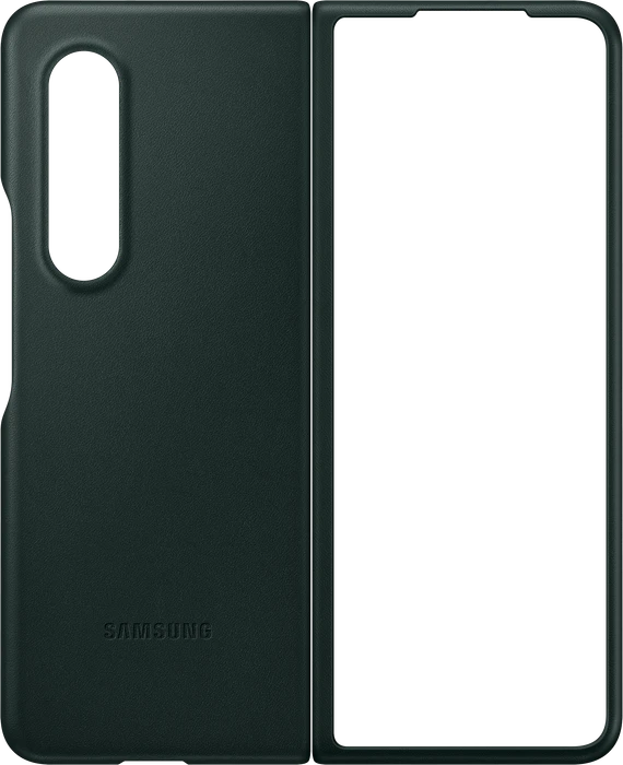 Samsung Leather Cover für Galaxy Z Fold 3 5G grün
