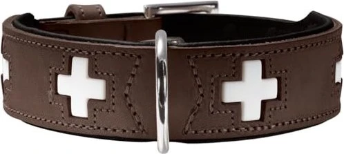 Hunter Swiss Halsband 55, braun/schwarz