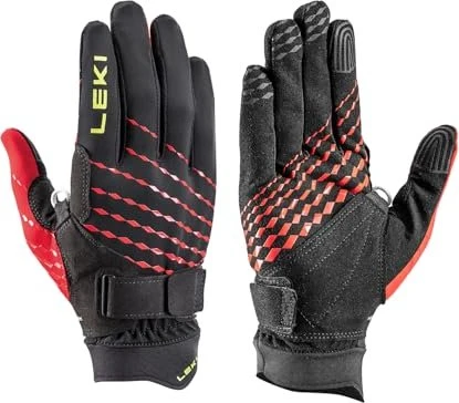 Leki Ultra Trail Breeze Shark Laufhandschuhe schwarz/rot/gelb