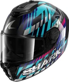 Shark Spartan RS Carbon Vibetrack schwarz/blau/silber/türkis