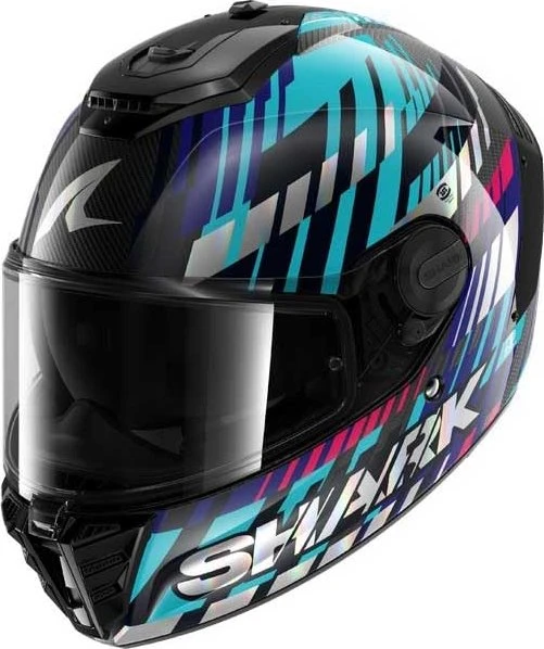Shark Spartan RS Carbon Vibetrack schwarz/blau/silber/türkis