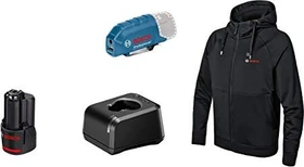 Bosch Professional GHH 12+18V XA Beheizbare Jacke, Hoodie M inkl. Akku 2.0Ah (Unisex)