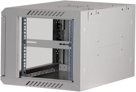 Rockstable 19" Wandschrank 6HE, Sicherheitsglastür, IP2X, weiß, 440mm tief