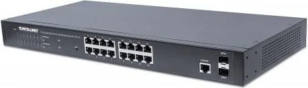 Intellinet Rackmount Gigabit Managed Switch, 16x RJ-45, 2x SFP, 220W PoE+