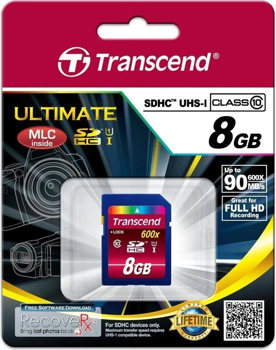 Transcend Ultimate R90/W22 8GB, UHS-I, Class 10