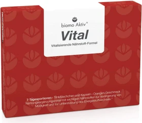 biomo pharma Aktiv Vital Trinkflaschen + Kapseln Packung für 7 Tage, 1 Stück